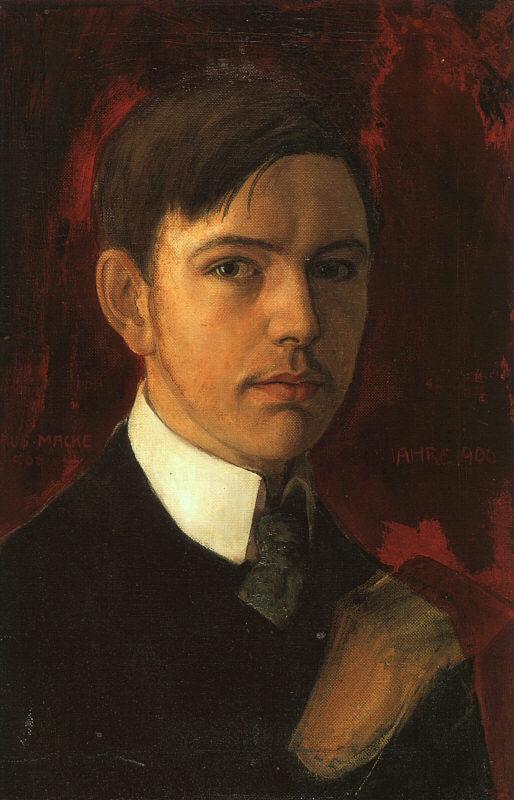 August Macke Self Portrait  ssss oil painting image